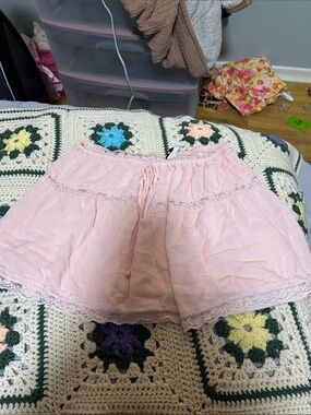 Pink Windsor lace skirt